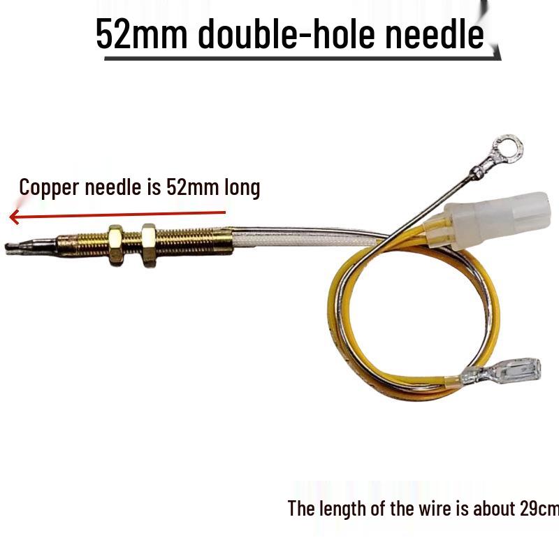 Universal Gas Stove Flameout Protection Thermocouple with Wire & Copper Pin Ignition Accessories