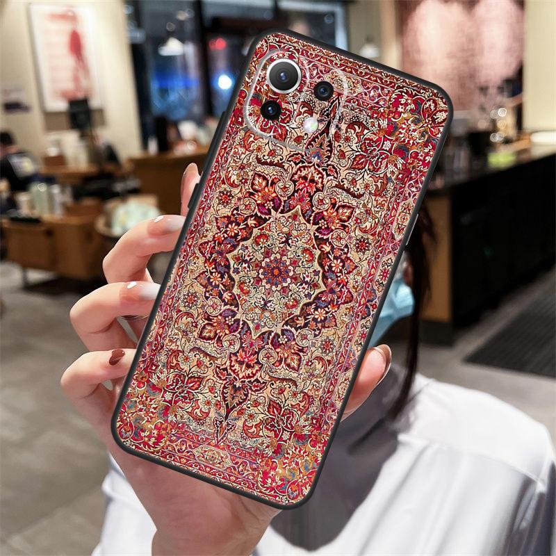 Persian carpet Floral pattern Case For POCO F3 F4 X4 GT F5 M5 X3 X5 Pro Cover For Xiaomi 11 12 Lite 13 11T 12T Pro Case