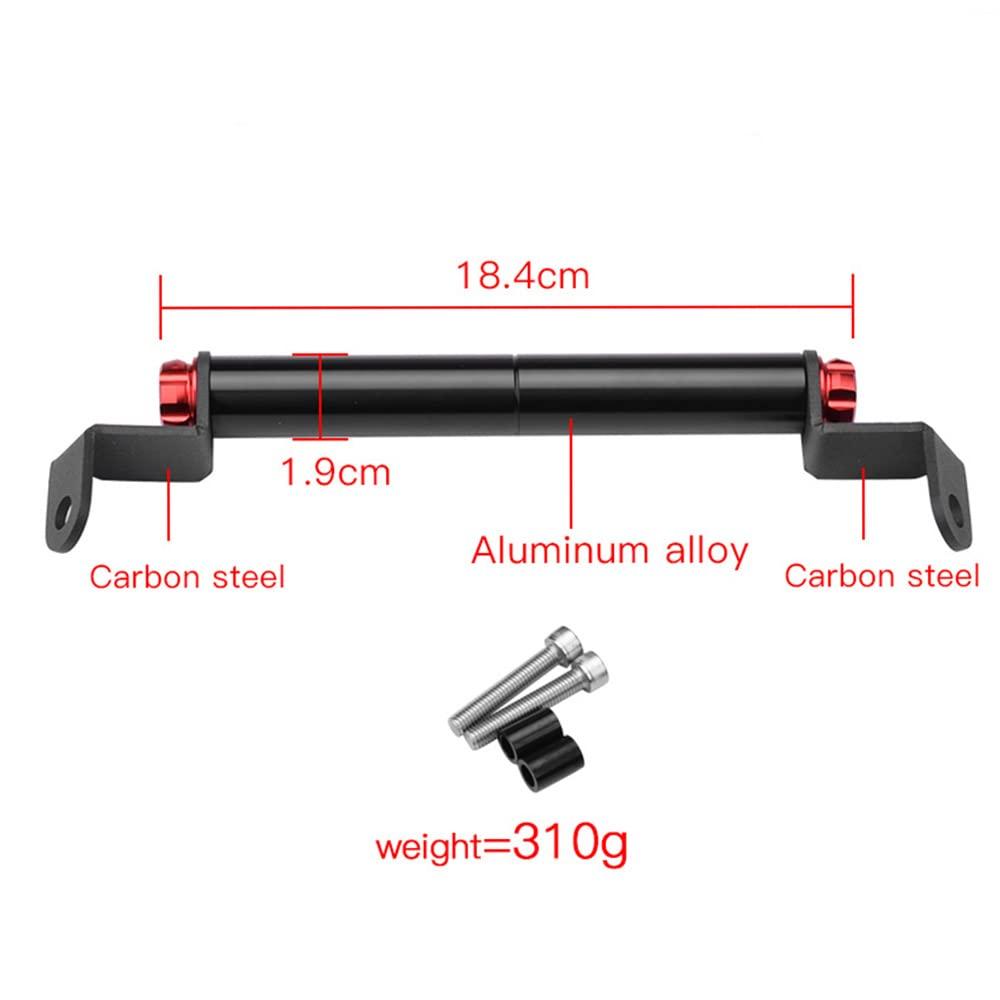 LEDISHUN Handlebar Mount, Multi-Bar Holder, Smartphone Mounting Bar for Kawasaki Ninja 250/400 (2018-2024) and Ninja E-1 (Black)