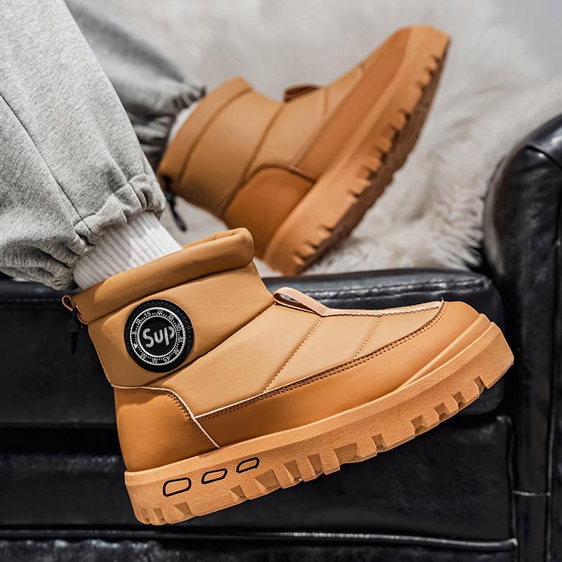 Winter Snow Boots for Men Add Velvet Men's Sneakers Ankle Boots Soft and Comfortable Sports and Leisure Wear-resistant Non-Slip