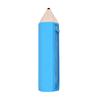 Pencil Case - Pencil Shaped Silicone Pencil Pouch,Large Capacity Pencil Bag with Zipper,Portable Stationery for School and