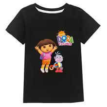 Dora Bambini Abbigliamento Cotone Bambine Manica Corta Capispalla Estivi Bambini T-shirt Carina Bambini Top Casuali