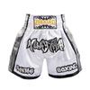 Muay Thai Shorts High Kick Training Side Shine Leather Trim Martial Arts Uniform
