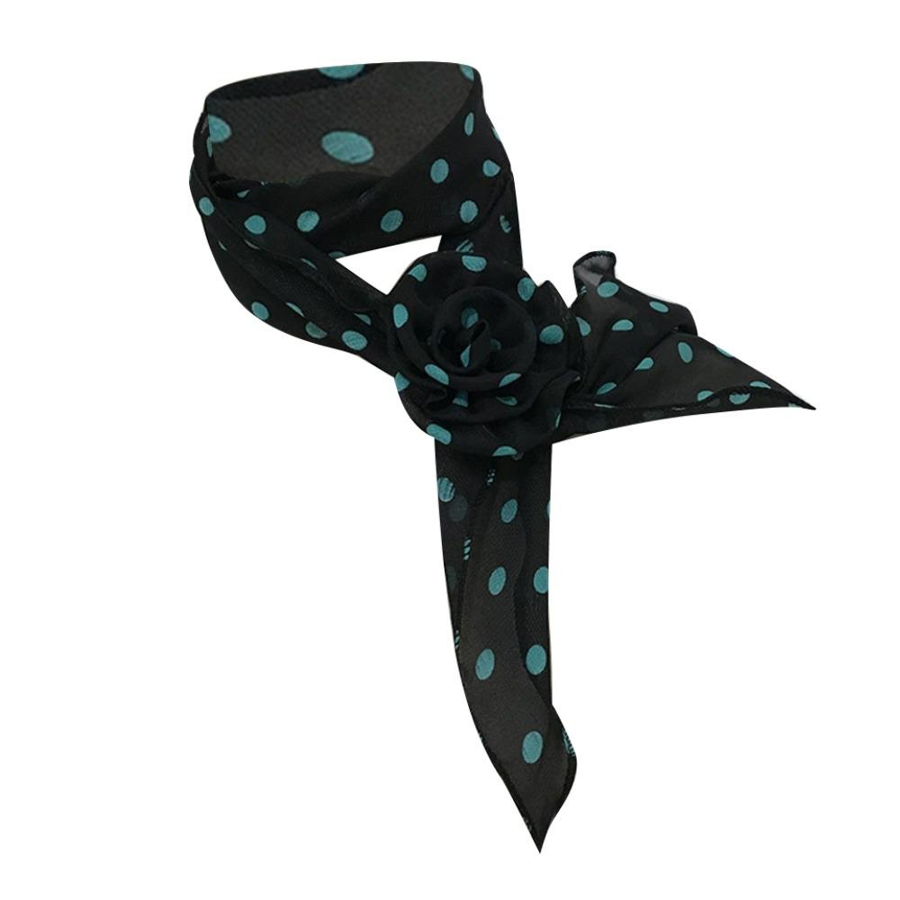 Detachable Silk Scarf Thin Floral Chiffon Scarves Fashion Neck Cover  For Women Lady Girls Female