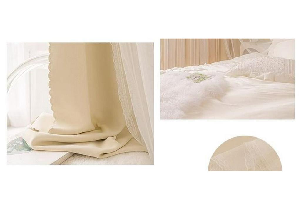 Tende oscuranti da principessa: Doppia Tenda Moderna con Pizzo per Camera da Letto, Soggiorno e Balcone