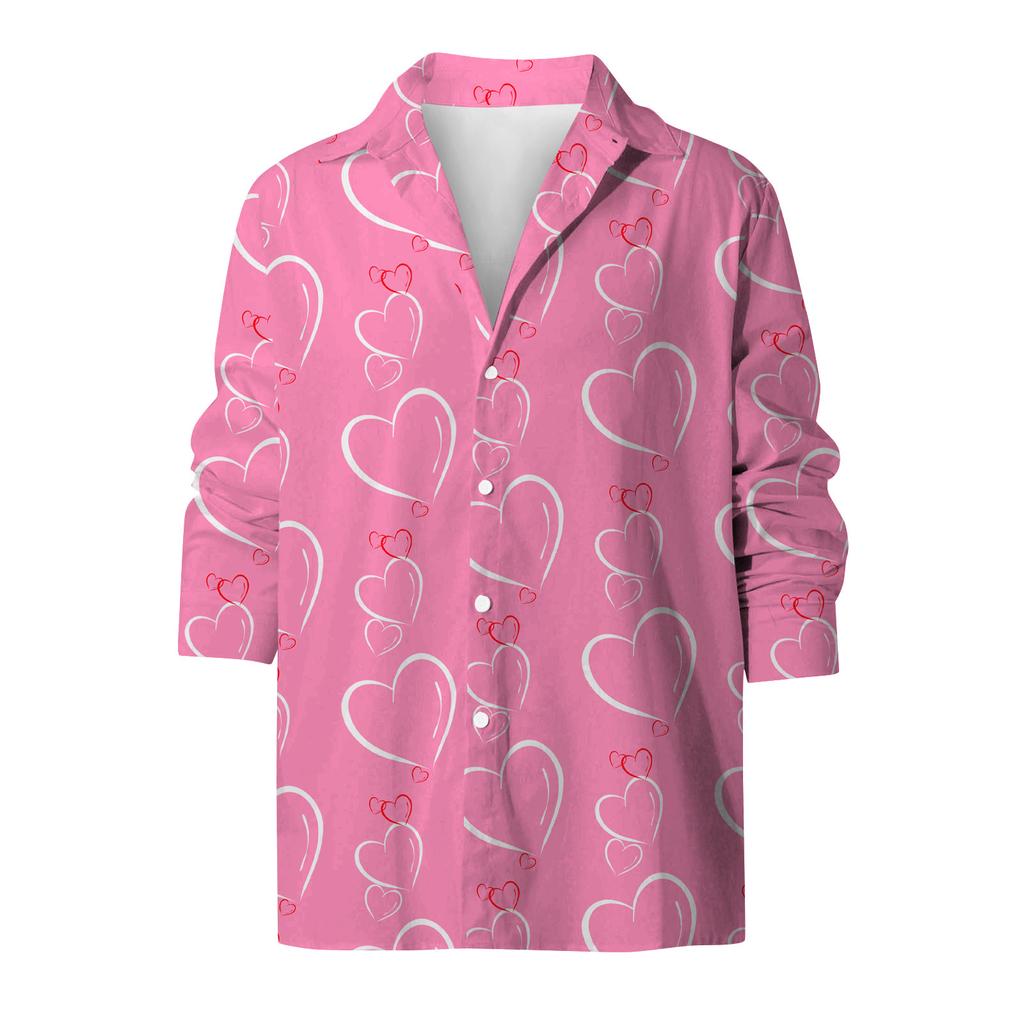 Designer Spring Summer Men's Casual 3D Halloween Printing Hawaii Shirt Blouse Long Sleeve Shirts