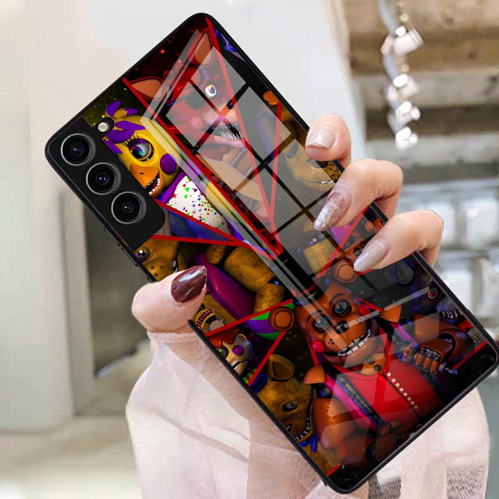 F-Fnaf F-Five Nights At Freddys Phone Case For Samsung S25 Edge Ultra S23 S22 S21 S20 Ultra Plus S24 Fe A54 A53 A25 Glass Cover