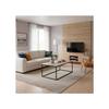 Cement Effect Side Table - AKTIVE - 90x48x40 Cm - Maximum Weight 20 Kg - Cement Effect - Black Metal Structure