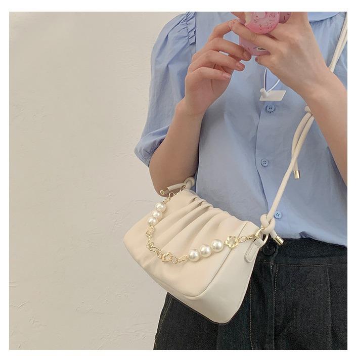 Summer Pleated Cloud Bag Women'S Fashion Underarm Bag Niche Texture Versatile Messenger Bag