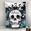 Tapestry Deftones Skull Letters Collage Blue White Metal Poster Wall Art for Dorm