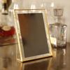 Retro Glass Picture Frame Clr Photo Display Photo Frame Geometric Glass Plant Sample Photo Frame with Copper Bracket for Home Decoration