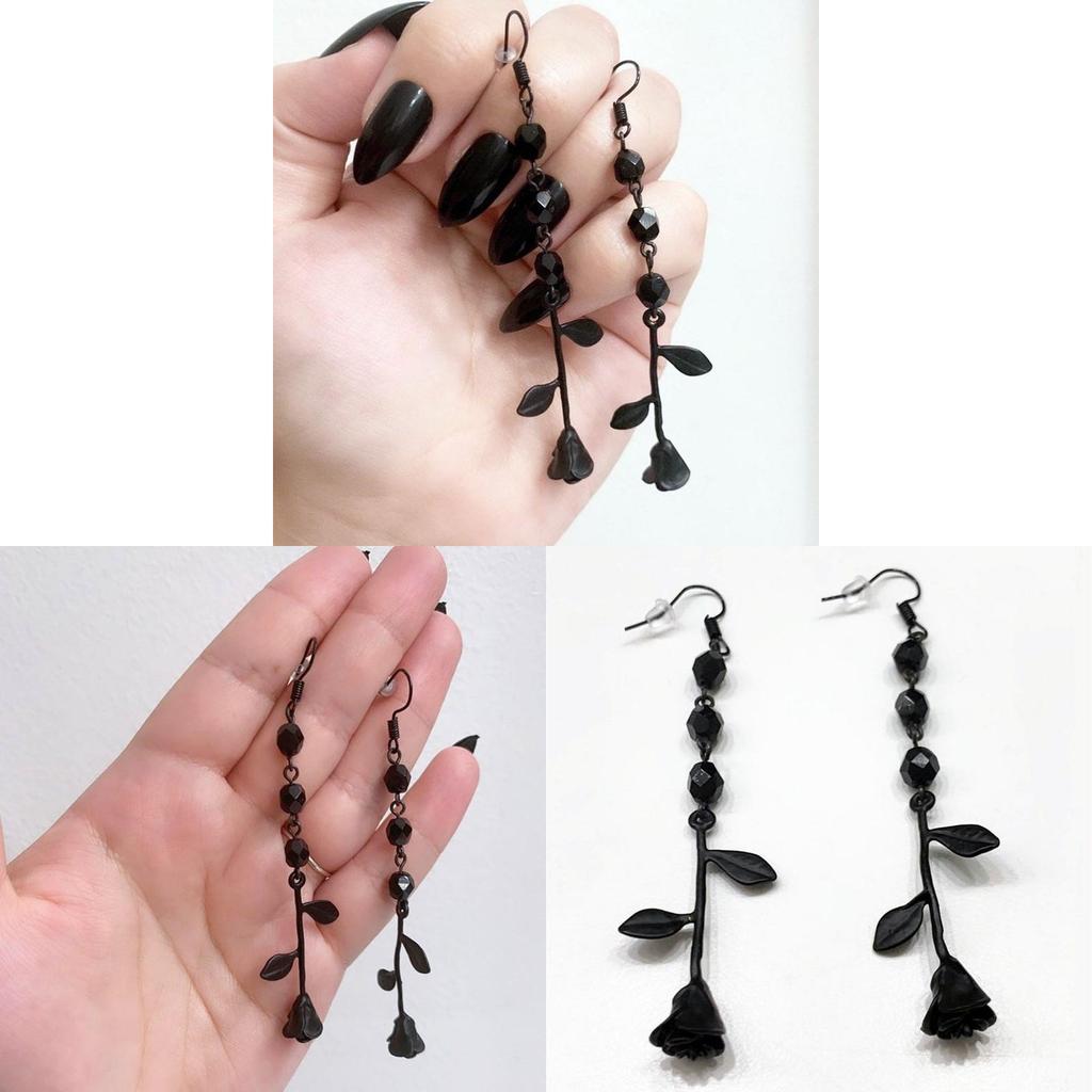 Fashion Rose Pendant Earrings With Plated Alloy For Women And Men