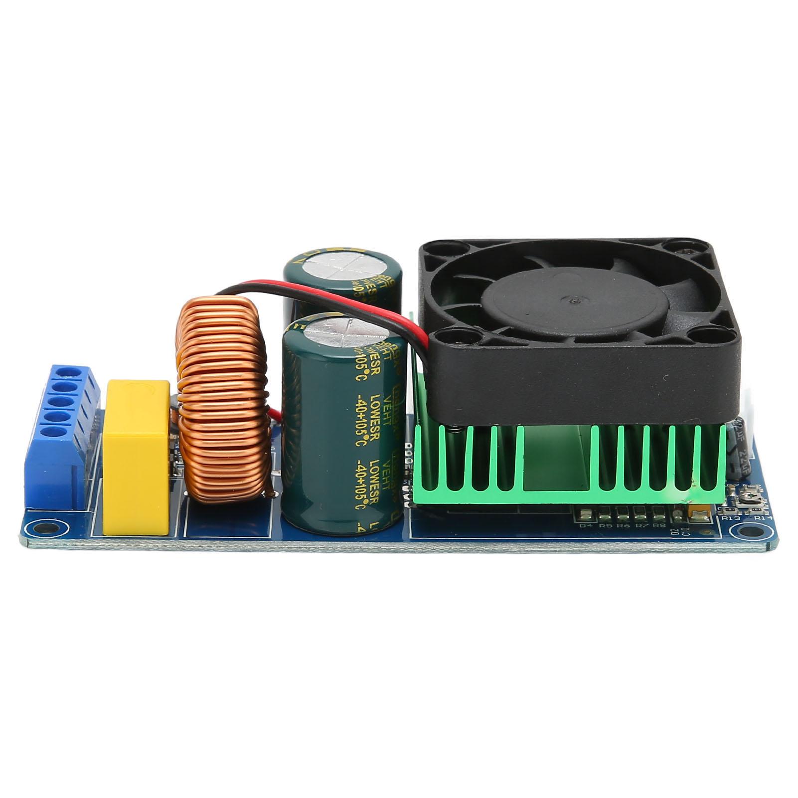 

Mono Channel Amplifier Board High Power 500W Efficient HiFi Power Amp Board with Fan for 10‑18in 4‑8 Ohm Speakers