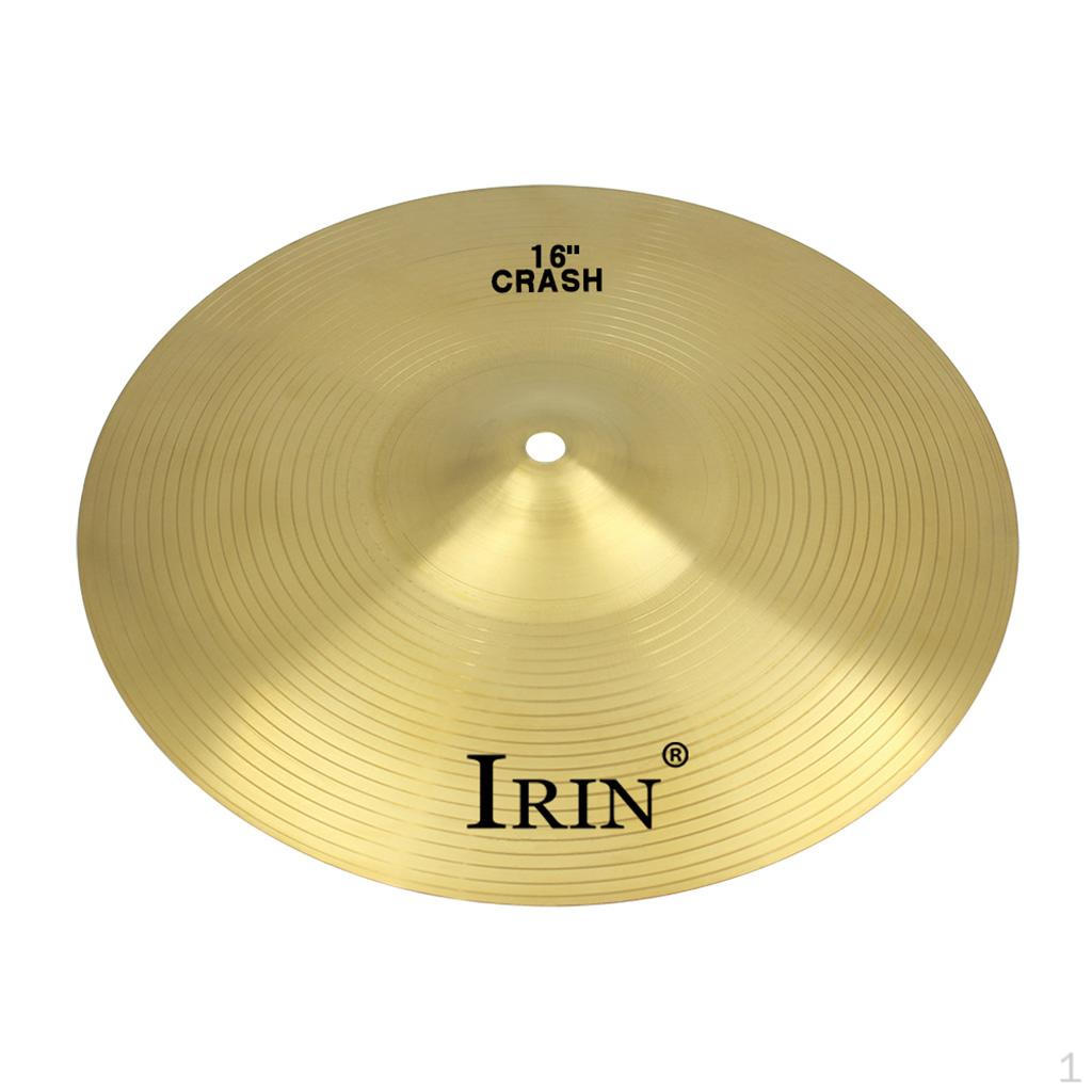 16 Inch Brass Crash Ride Cymbal Hi Hat Cymbals for Drum Percussion Musical Instrument Set