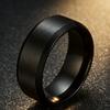 8mm Matte Finish Multi-Color Stainless Steel Rings for Men Women, Minimalist Style Band Rings