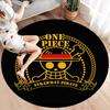 One Piece Straw Hat Pirates Round Area Rug Carpet Rug For Living Room Bedroom Sofa Playroom Decor Nonslip Floor Mat