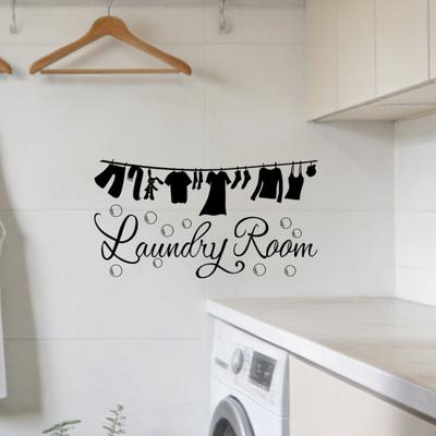Adesivi Murali Divertenti per Lavanderia Citazioni Divertenti Adesivi Murali in PVC Rimovibili Stacca e Attacca Segno Fai-da-te per Pareti per Decorazione Lavanderia Lavanderia a Gettoni