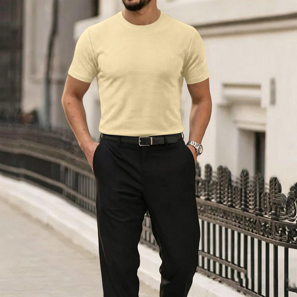 Men's Mesh Short Sleeve T-Shirt for Summer