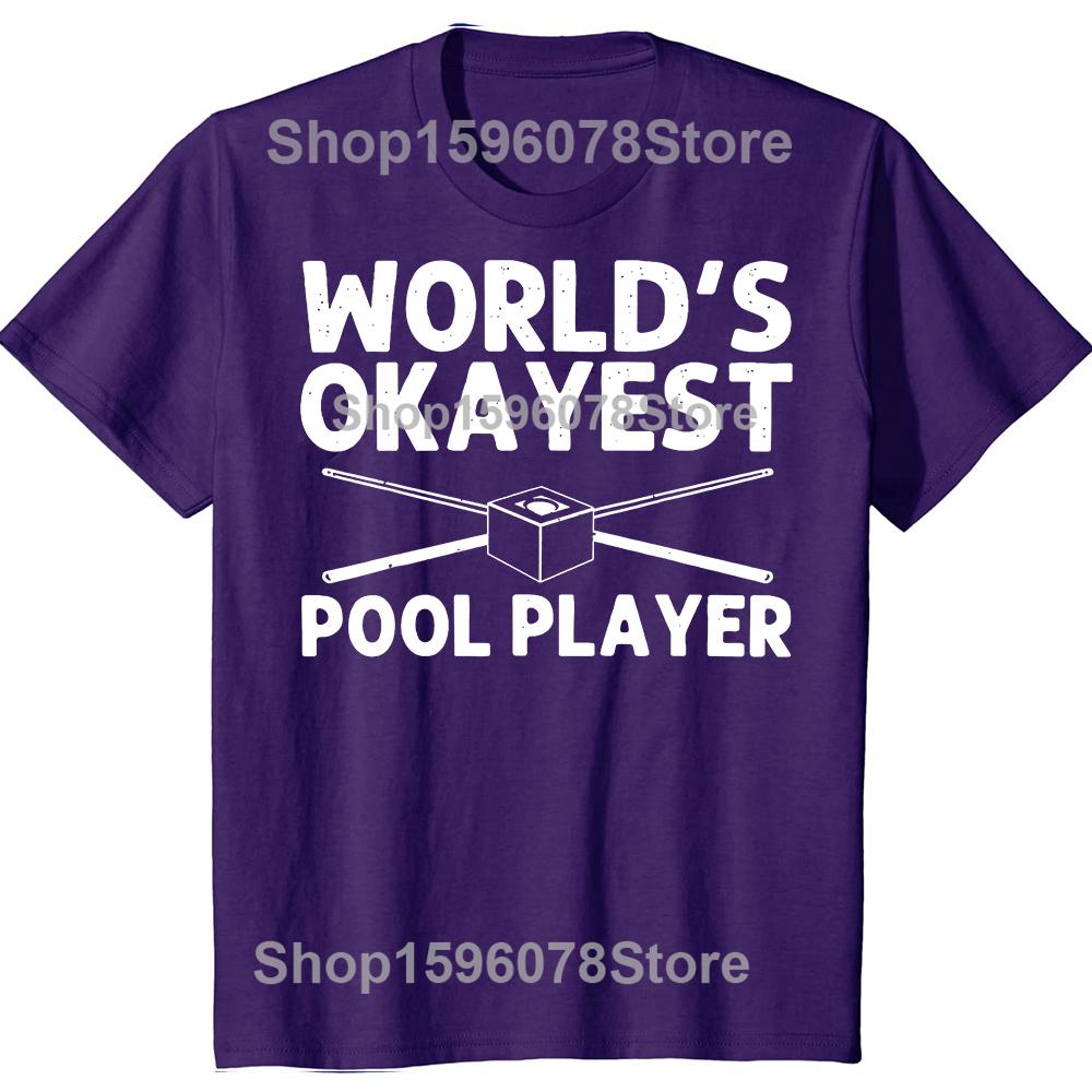 Funny Pool Art for Men Women Billiards Lover Pool Player T Shirts Men Casual Humor Streetwear Short Sleeve Crewneck Clothing