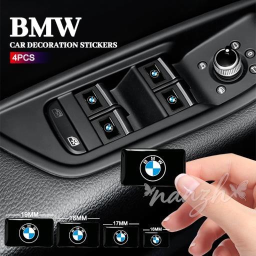 Car Steering Wheel Hub Stickers For All BMW E46 E39 E38 E90 E60 E36 F30 X1 X3 X5 M Logo Center Emblem Badge Sticker DIY Sticker xksh32