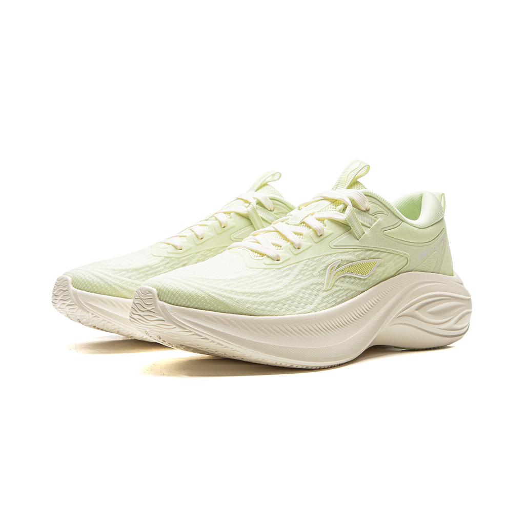Li Ning Ling Bo Thick Sole Increased Height Soft Rebound Casual Running Shoes Women Sneakers Light-Fruit-Green ARSV018-3