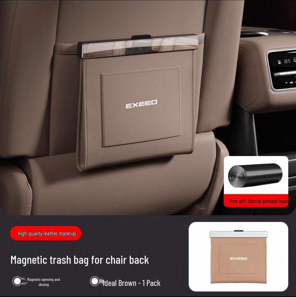Xingjiyuan ESTS Lanyue Magnetic Waterproof Leather Car Seat Back Trash Bag
