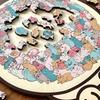 135Pcs Cat-shaped Wooden Jigsaw Puzzle Unique Irregular Puzzle Pieces Game Birthday Xmas Gifts for Cat Lovers Home Decorations