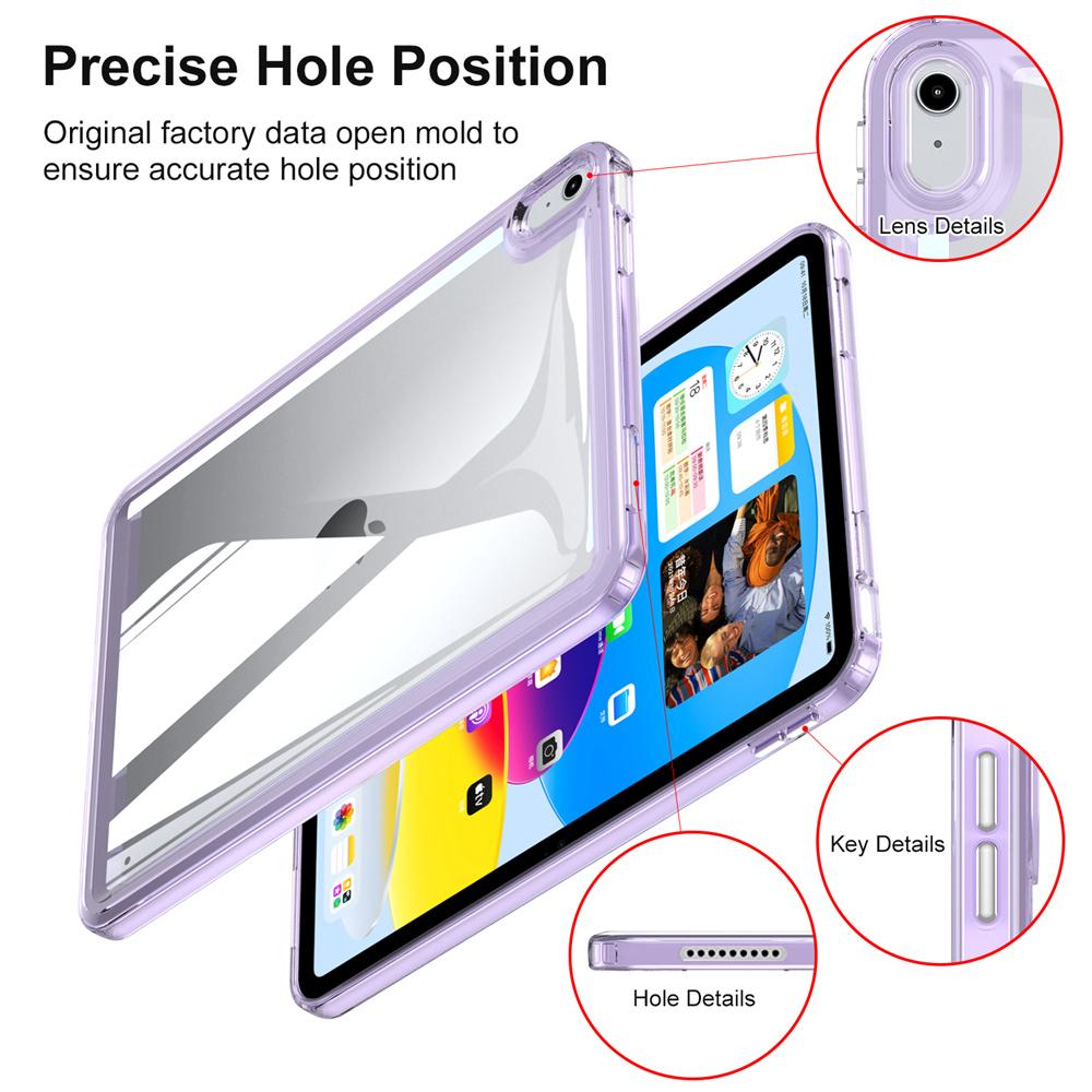 For iPad 10 10th Generation Case Hard Jelly Silicone Edge Back Cover For Apple iPad 10 10th Gen 2022 A2696 10.9 Inch Funda Cases