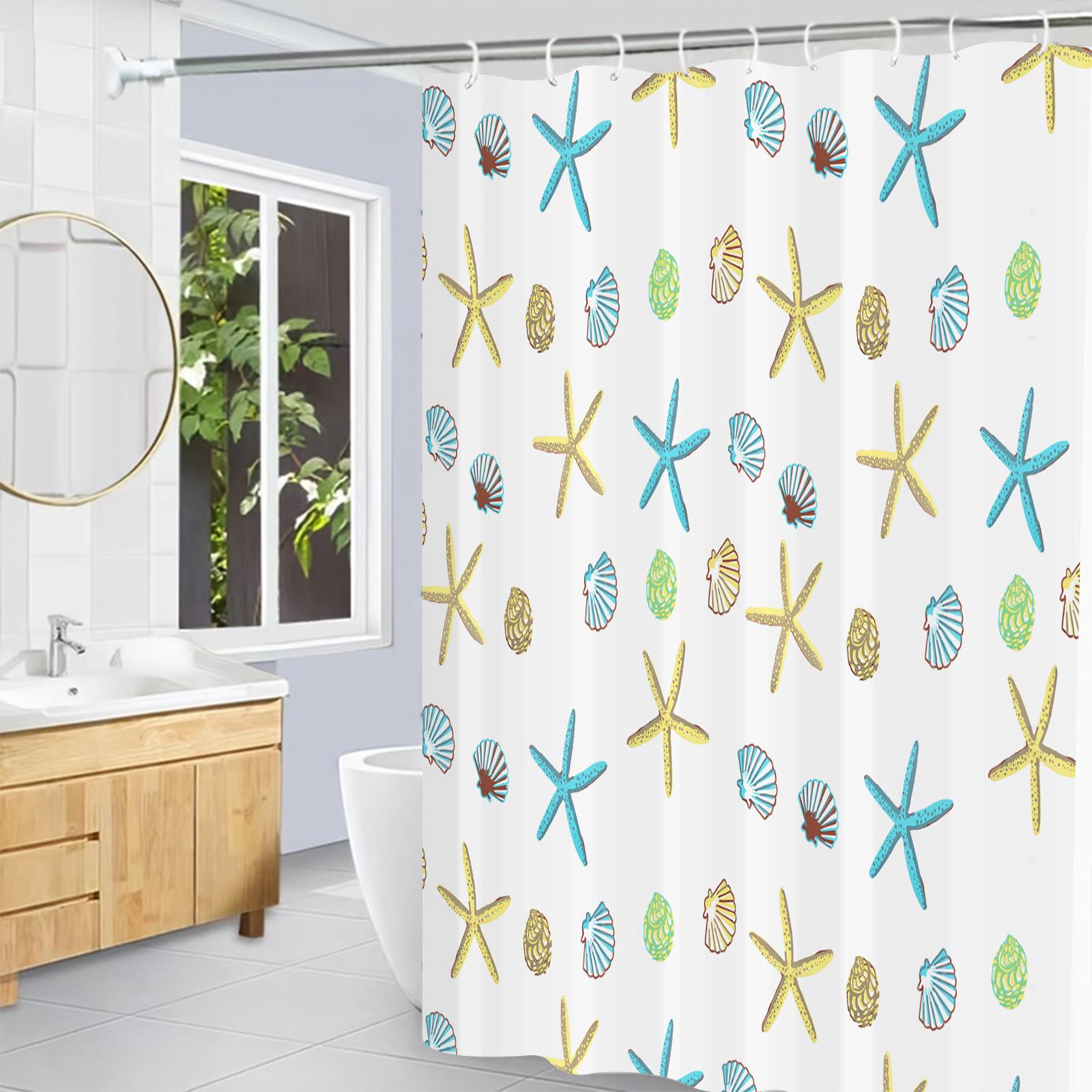 

180-230Cm Shower Curtains Waterproof Heavy Duty Thick Fabric Bath Curtain For Hotel Bathroom Bathtub Solid White Private Cover 180x180cm