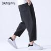 Calças Cropped Masculinas 100% Linho com Cordão