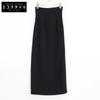 CLANE 16109-6032 23AW Black High-Waisted Straight Maxi Skirt Skirt O blackUsed