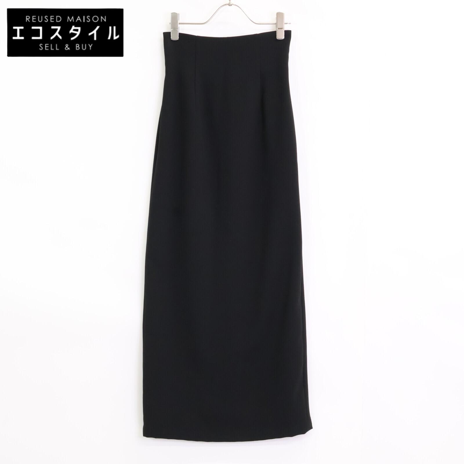 

CLANE 16109-6032 23AW Black High-Waisted Straight Maxi Skirt skirt O blackUsed