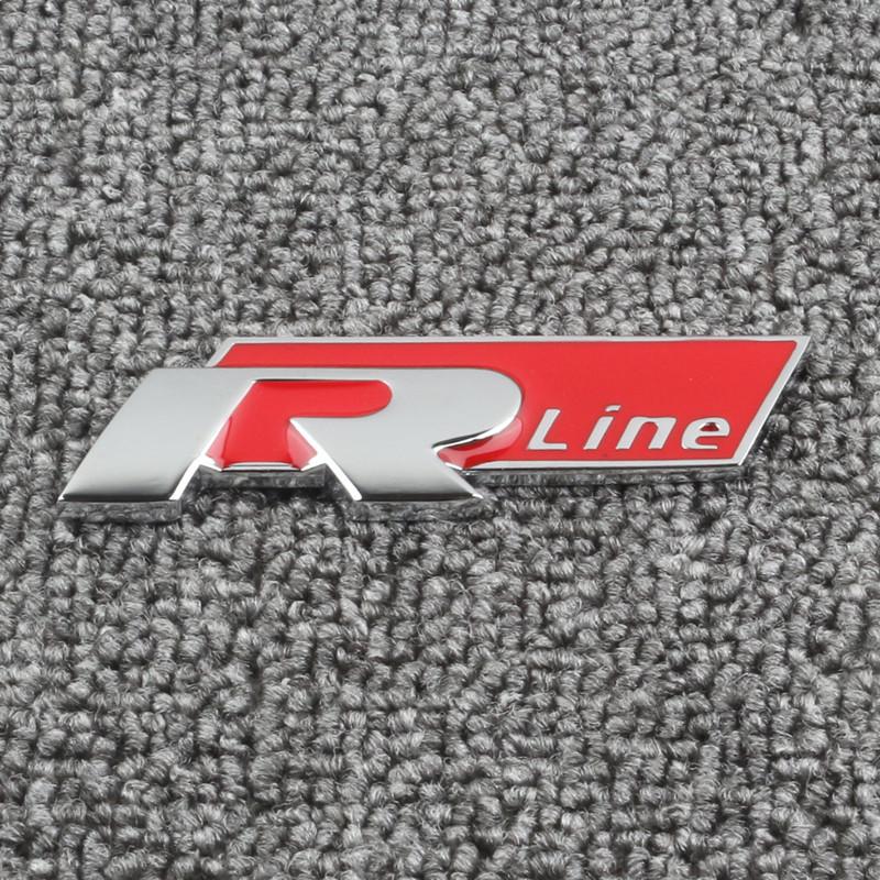 Compatible R Line Logo Sticker for Volkswagen Golf, CC, Scirocco, Magotan, Sagitar, and Polo - Rear Emblem/Grille Badge