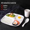 Qianxing A8 White Melamine 3-Compartment Round Tray