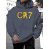 CR7 print for Christmas sports, men's casual and comfortable hooded sweatshirt, fashionable long sleeved hooded sweatshirt, autu