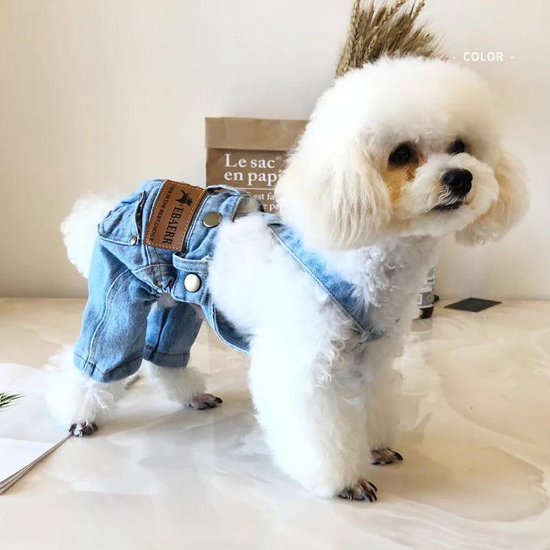 Denim Hunde Kleidung Jeans Haustier Hunde Kleidung Für Kleine Mittelgroße Hunde Kostüm Chihuahua Kleidung Für Hunde Mantel Jacke Welpen Haustier Jumpsuit