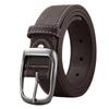Ceinture en Cuir Style Rétro Hong Kong pour Homme avec Boucle à Ardillon - Polyvalente Large Décontractée