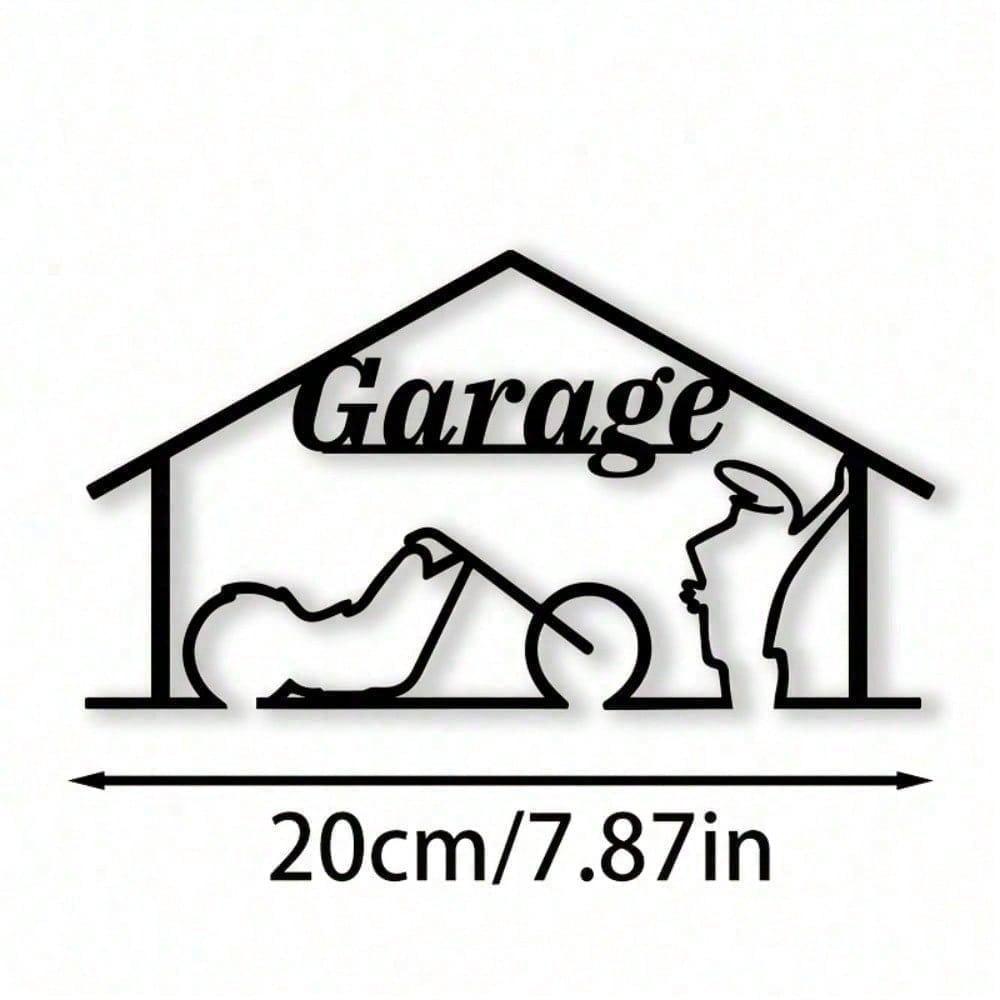 Hand Forged Iron Motorcycle Wall Decor for Men Vintage Garage Metal Art Gift