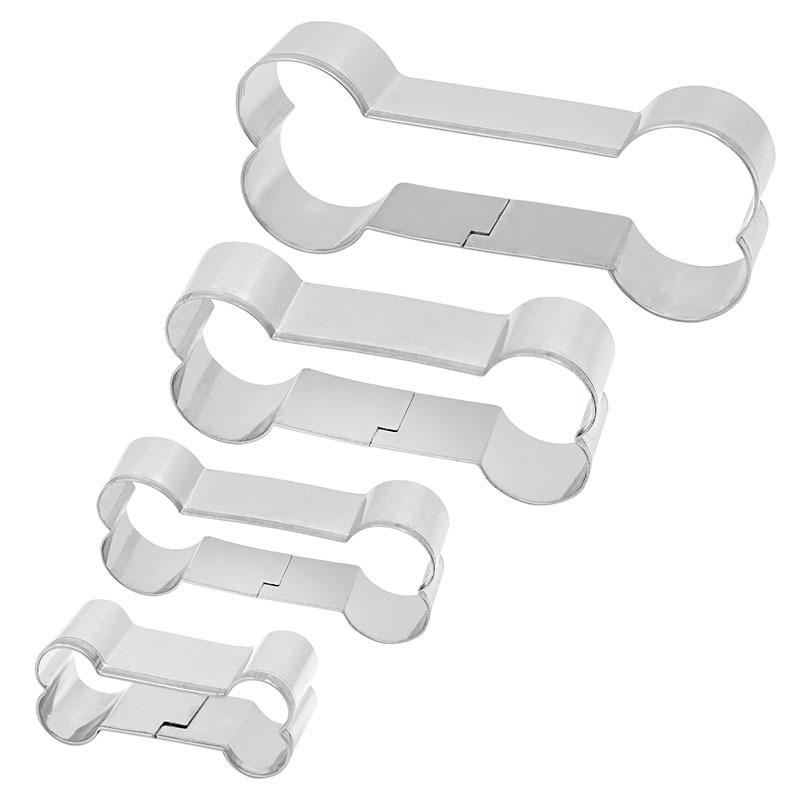 Stainless Steel Cat & Dog Bone Cookie Cutter Mold for Homemade Pet Treats