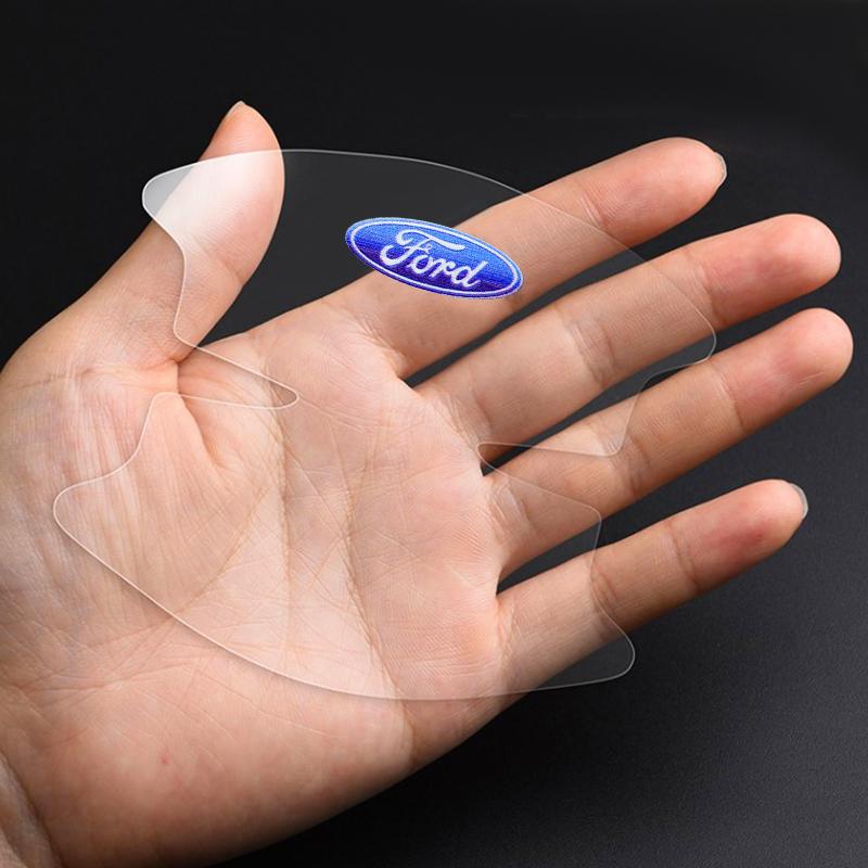 ZOZU8 4/8 PCS Car Door Handle Cup Protector Stickers Protection Film Accessories Ford Focus Fiesta Ranger Mondeo S-MAX Kuga Mustang