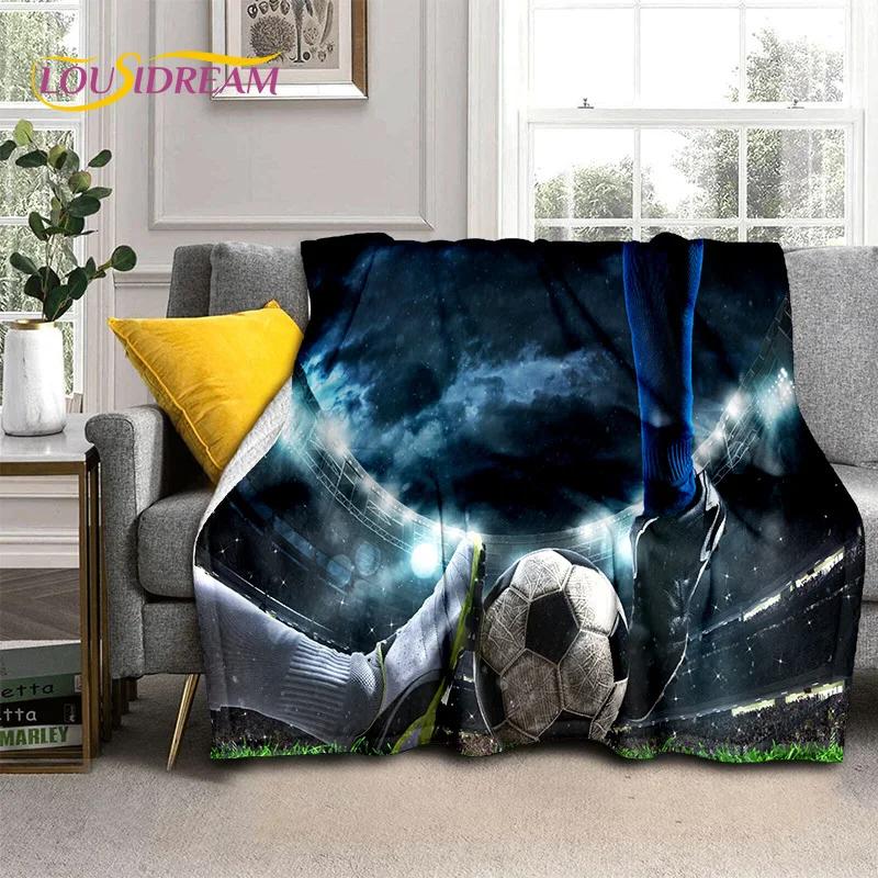29 Stil Futbol Sahası Futbol Spor Karikatür Yumuşak Battaniye, Ev Yatak Odası Yatak Kanepe Seyahat Örtüsü Çocuk Hediyesi için Yumuşak Atma Battaniye