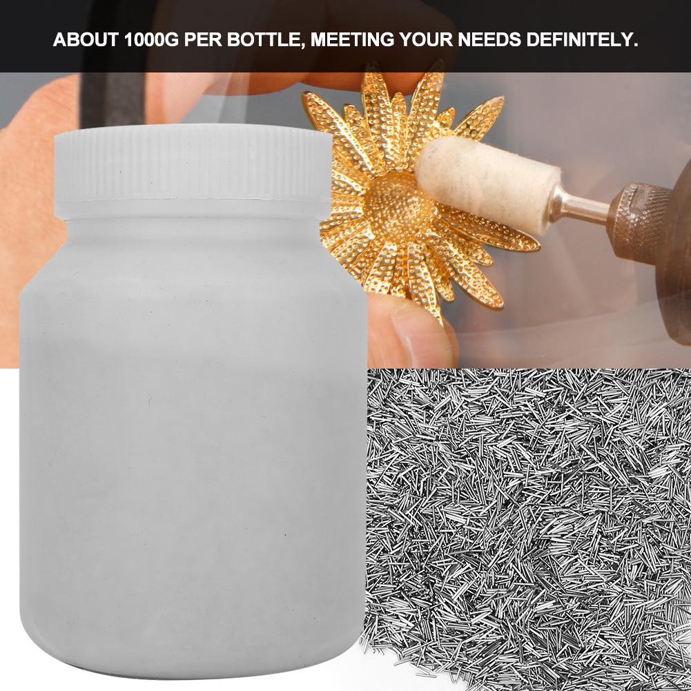 1000g 0.5mm Stainless Steel Polishing Pins Magnetic Polisher Tool for Jewelry Casting Finishing