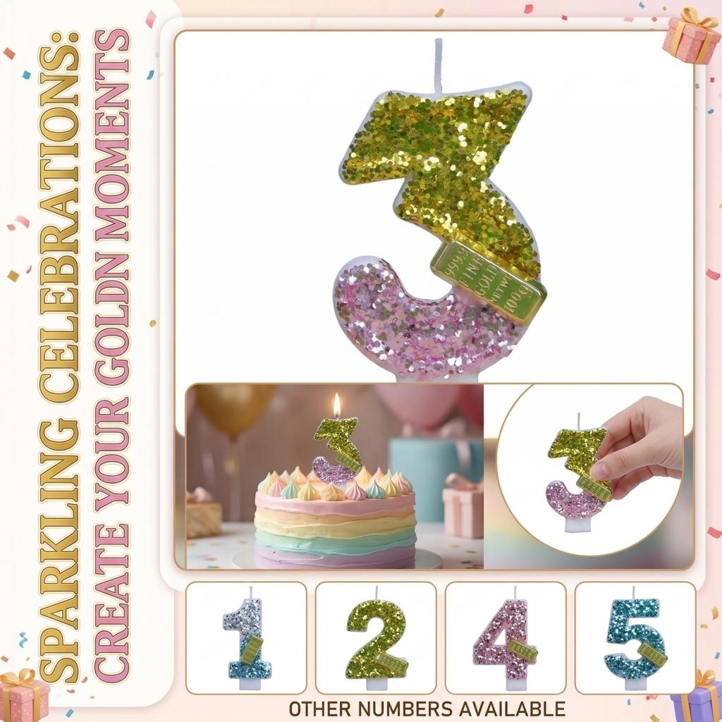 Fashion Cartoon Creative Birthday Candles Party Digital Candles