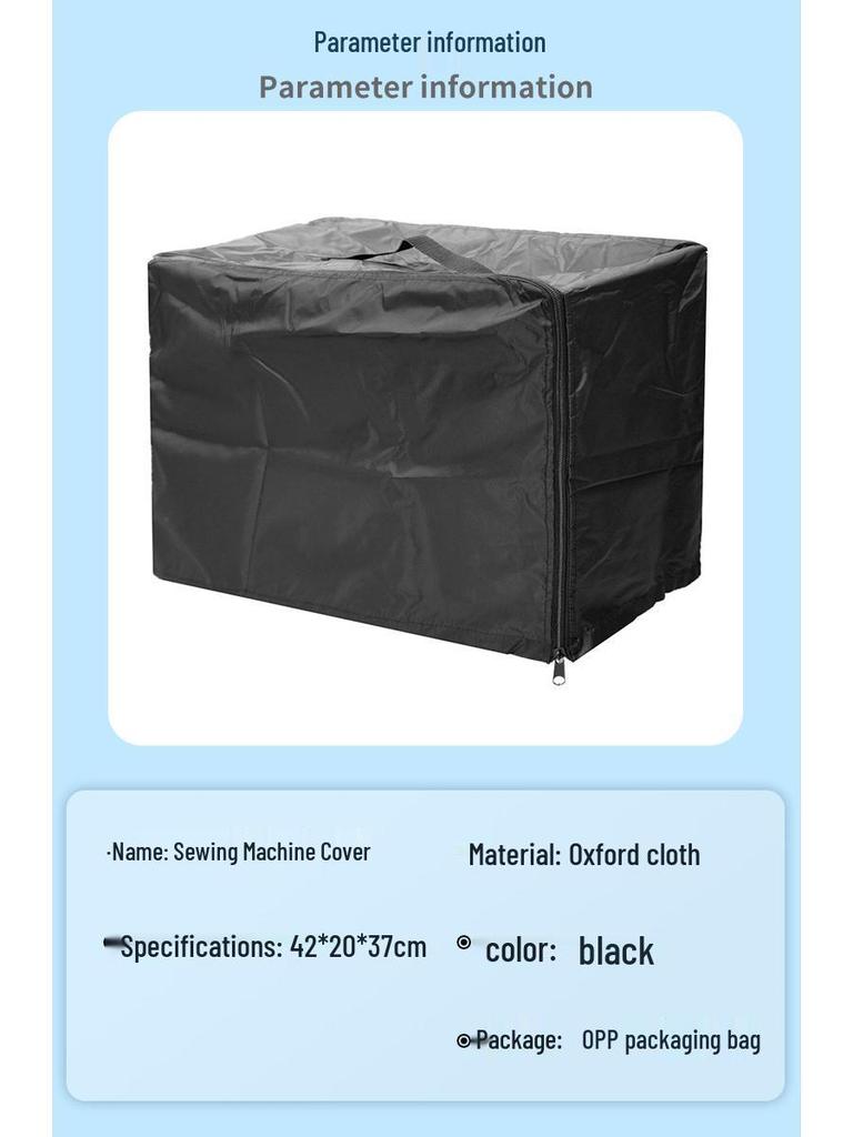 Handheld 420D Oxford Cloth Sewing Machine Storage Bag - Black Mini Manual Home Cover