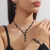 Ensemble de Mariée, Accessoires, Collier, Bracelet, Boucles d'oreilles, Ensemble Trois Pièces, Ensemble de Bijoux de Luxe de Niche, Bijoux de Robe.