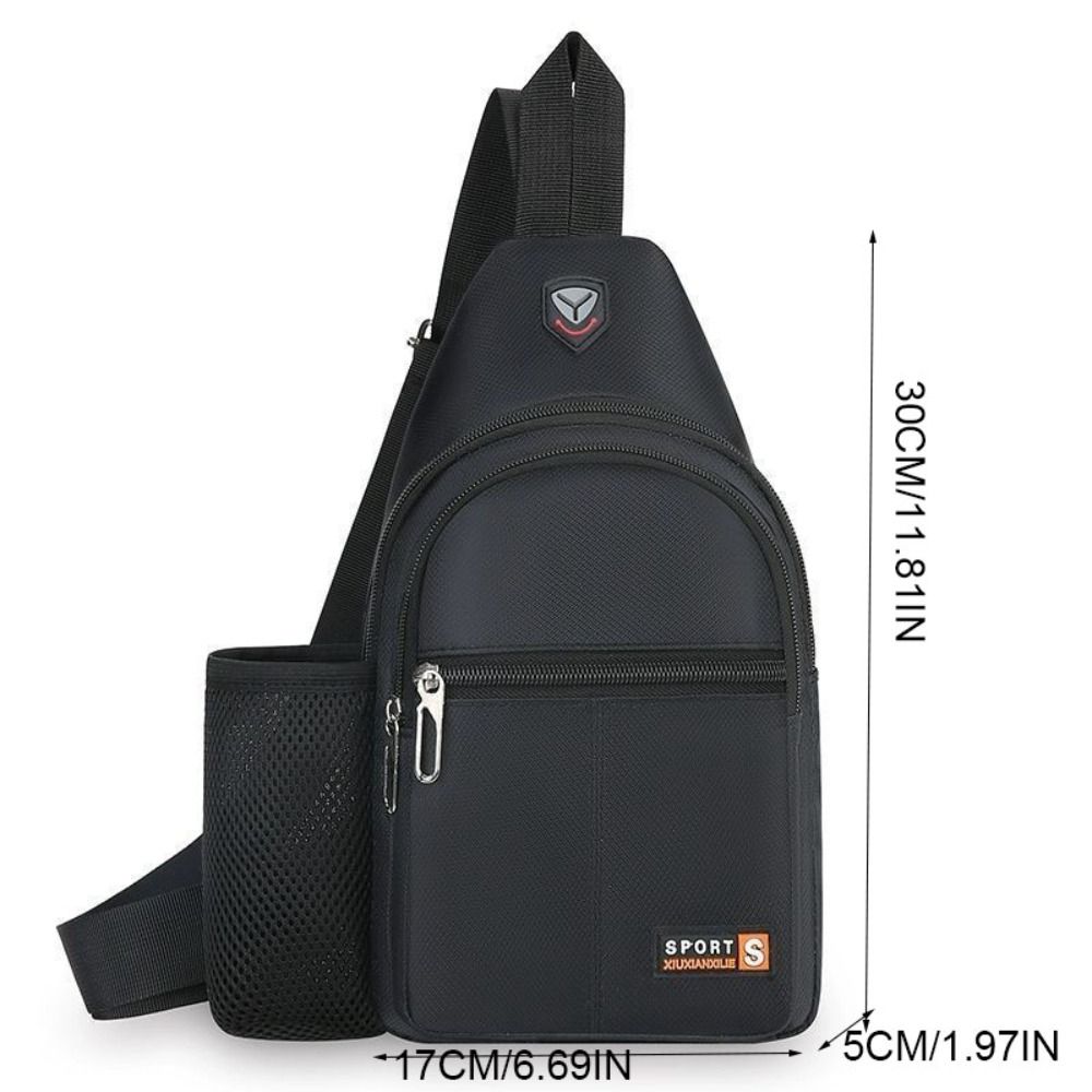 Oxford Cloth Men's Chest Bag Large Capacity Men's Shoulder Bag Portable Sports Chest Bag  Men