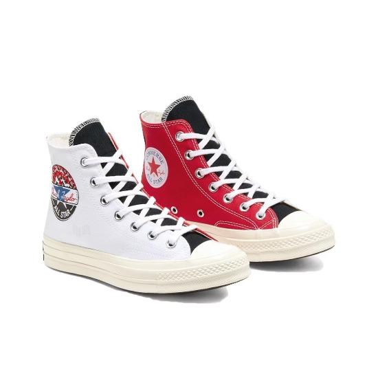 Converse Chuck 70 Hi Logo Play - White Rush Blue 166747C