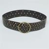 PU Leather Waist Belt with Pin Buckle Harajuku Alloy Rivet Waist Belt Woman Girls Jeans Dresses Skirt Coat Waistband