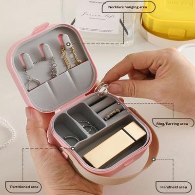 Boîte de rangement portable pour bijoux Organisateur de voyage Étui à bijoux Rangement PP Boucles d'oreilles Collier Bague Organisateur d'exposition pour bijoux
