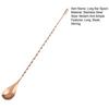 Long Bar Spoon Stainless Steel Cocktail Stirring Mixing Spoon Spiral Pattern Cocktail Stirrers for Bartender Home Use